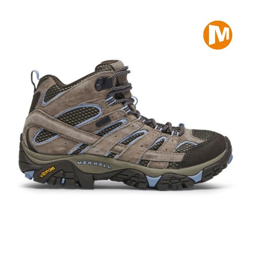 Merrell Moab 2 Mid Waterproof Wanderschuhe Damen Braun [DE-VGUEX]